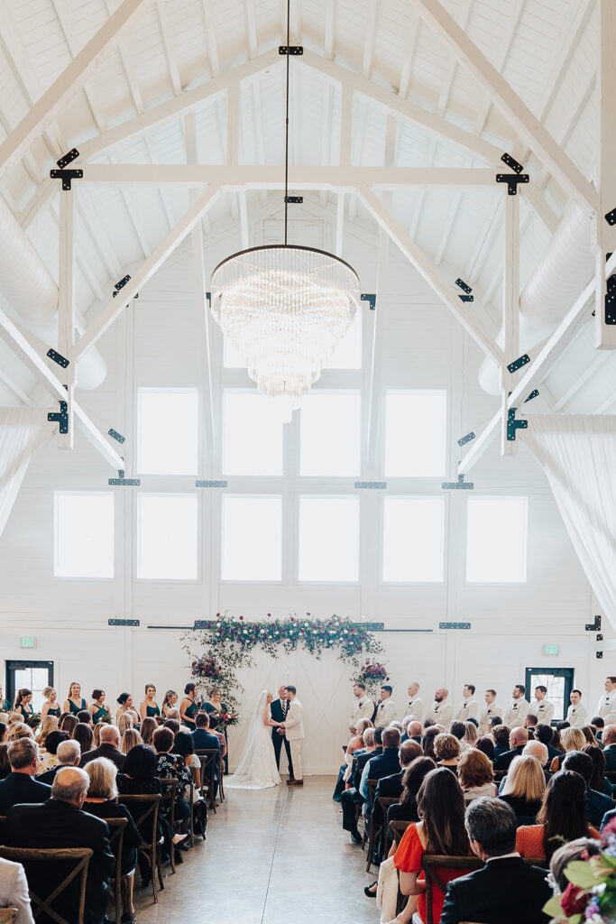 indoor wedding at Sixpence Wedding Venue