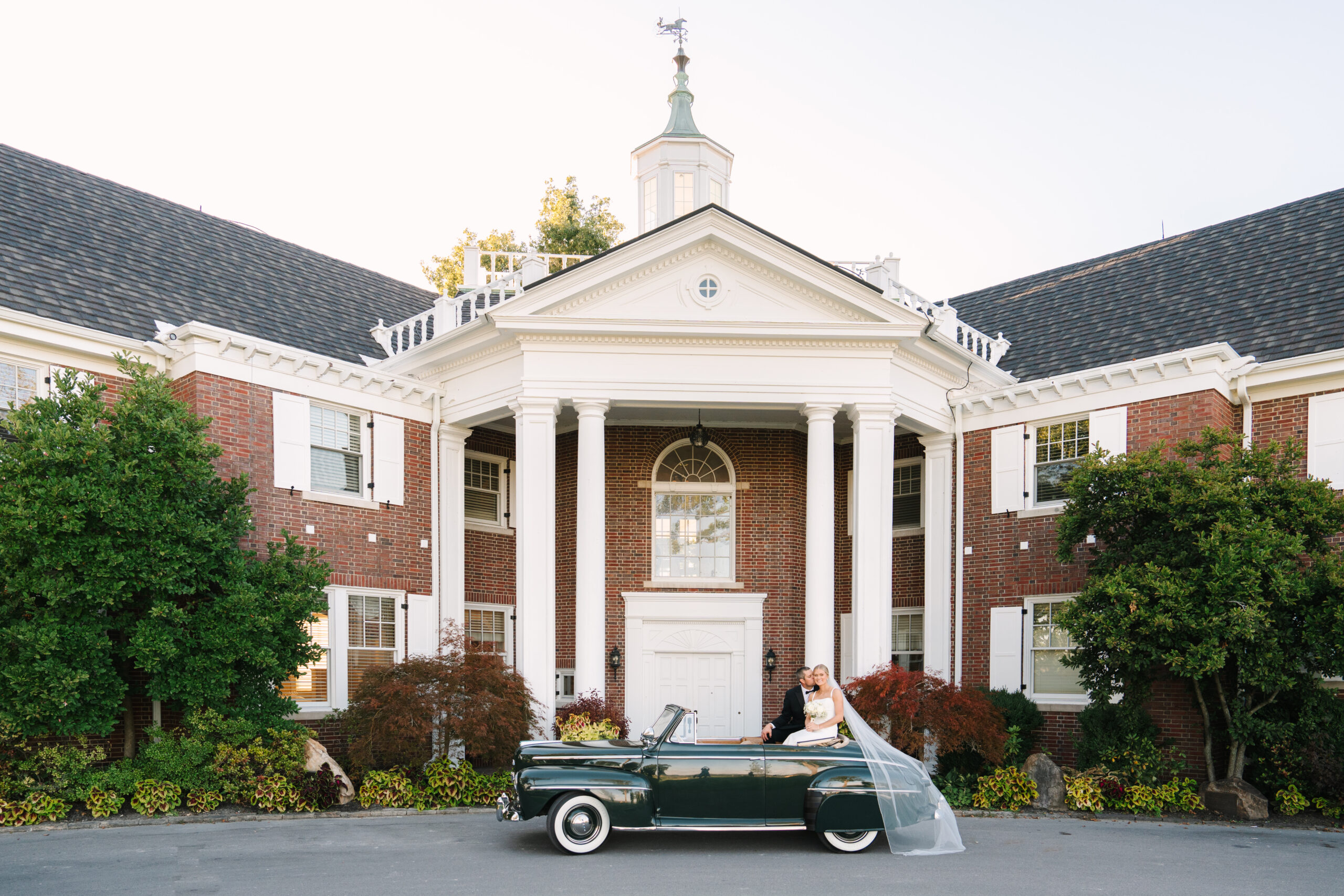 Classic Car wedding Portraits, Wedding at the Pete Dye Golf Course in French Lick