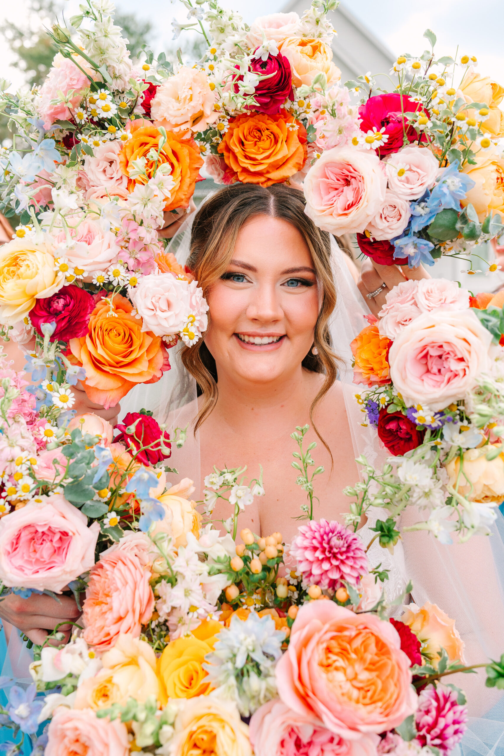 Bright and colorful wedding bouquet in Indianapolis
